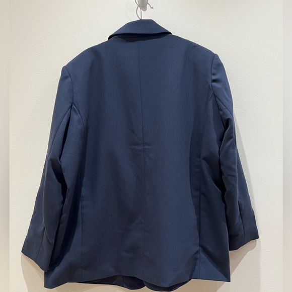 Navy Abercrombie & Fitch Classic Suiting Blazer Size XL Petite - Picture 4 of 4
